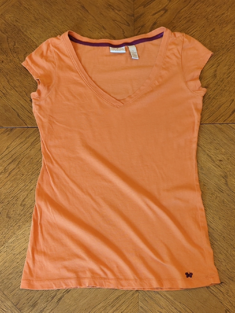 Y2K Aeropostale Orange Short Sleeve V-Neck Tee